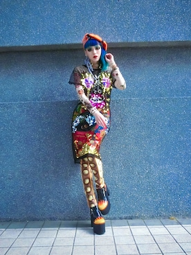 「UNIF」｜「アイテム（ワンピース）」を使った、WEDNESDAYさん（レディース・163cm）の春コーディネート