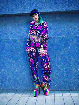 「UNIF」｜「アイテム（ノーカラージャケット）」を使った、WEDNESDAYさん（レディース・163cm）の夏コーディネート