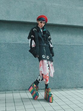 「kimono」｜「アイテム（スカート）」を使った、WEDNESDAYさん（レディース・163cm）の秋コーディネート