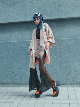「kimono」｜「アイテム（帽子）」を使った、WEDNESDAYさん（レディース・163cm）の秋コーディネート