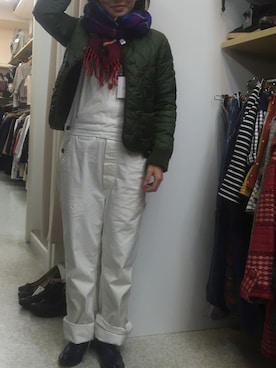 「BIG SMITH（ビッグスミス）のアイテム（オールインワン・サロペット）」を使った、marinaさん（レディース・153cm）の冬コーディネート