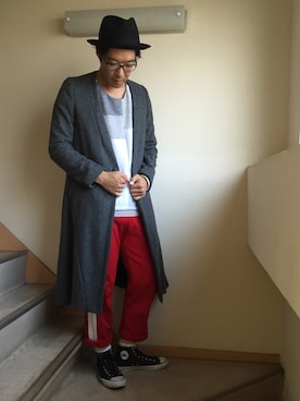 「アイテム（チェスターコート）」を使った、yosi_SHUTTLEさん（メンズ・180cm・30代）の秋コーディネート