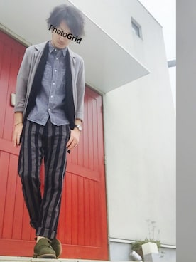 「JACOB JENSEN（ヤコブイェンセン）のアイテム」を使った、平さん（メンズ・175cm）の春コーディネート
