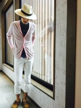 「SEBAGO DOCKSIDES（セバゴデッキシューズ）のアイテム（シューズ）」を使った、平さん（メンズ・175cm）の夏コーディネート