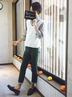 「ラブ＆ピース2016」｜「アイテム（アナログ腕時計）」を使った、平さん（メンズ・175cm）の秋コーディネート