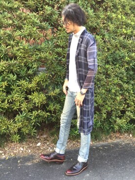 「MURUA（ムルーア）のアイテム（ジャケット/アウター）」を使った、平さん（メンズ・175cm）の秋コーディネート