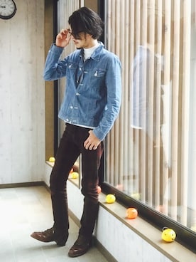 「noon（ヌーン）のアイテム」を使った、平さん（メンズ・175cm）の秋コーディネート