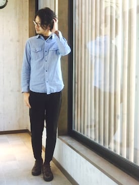 「AG（エージー）のアイテム（アクセサリー）」を使った、平さん（メンズ・175cm）の秋コーディネート