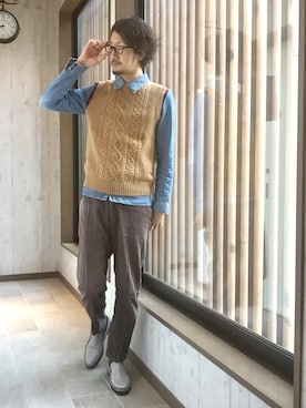 「AG（エージー）のアイテム（アクセサリー）」を使った、平さん（メンズ・175cm）の秋コーディネート