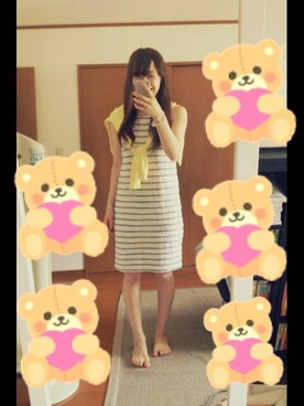 「MERCURYDUO（マーキュリーデュオ）のアイテム（ワンピース/ドレス）」を使った、Kobayashi Riekoさん（メンズ・161cm）の夏コーディネート