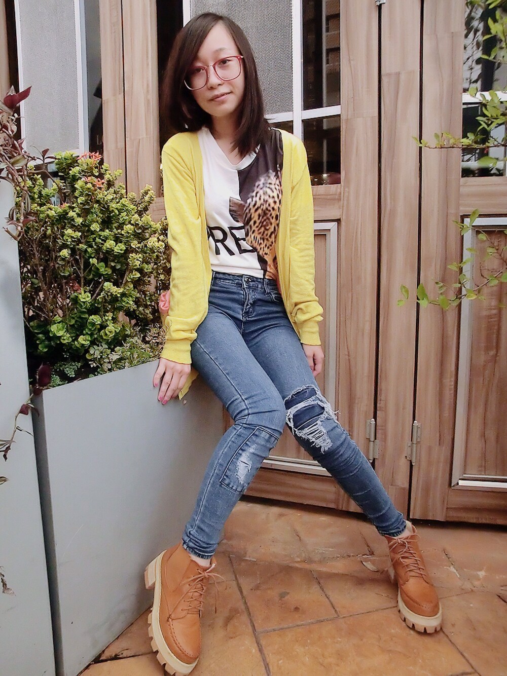 「WAER始めました！、lookbook、ootd、street、STYLE、girl、fashion、Taiwan」｜「no brandのアイテム（ブーツ、オレンジ系）」を使った、Rubyさん（レディース・157cm）の夏コーディネートの1枚目の写真