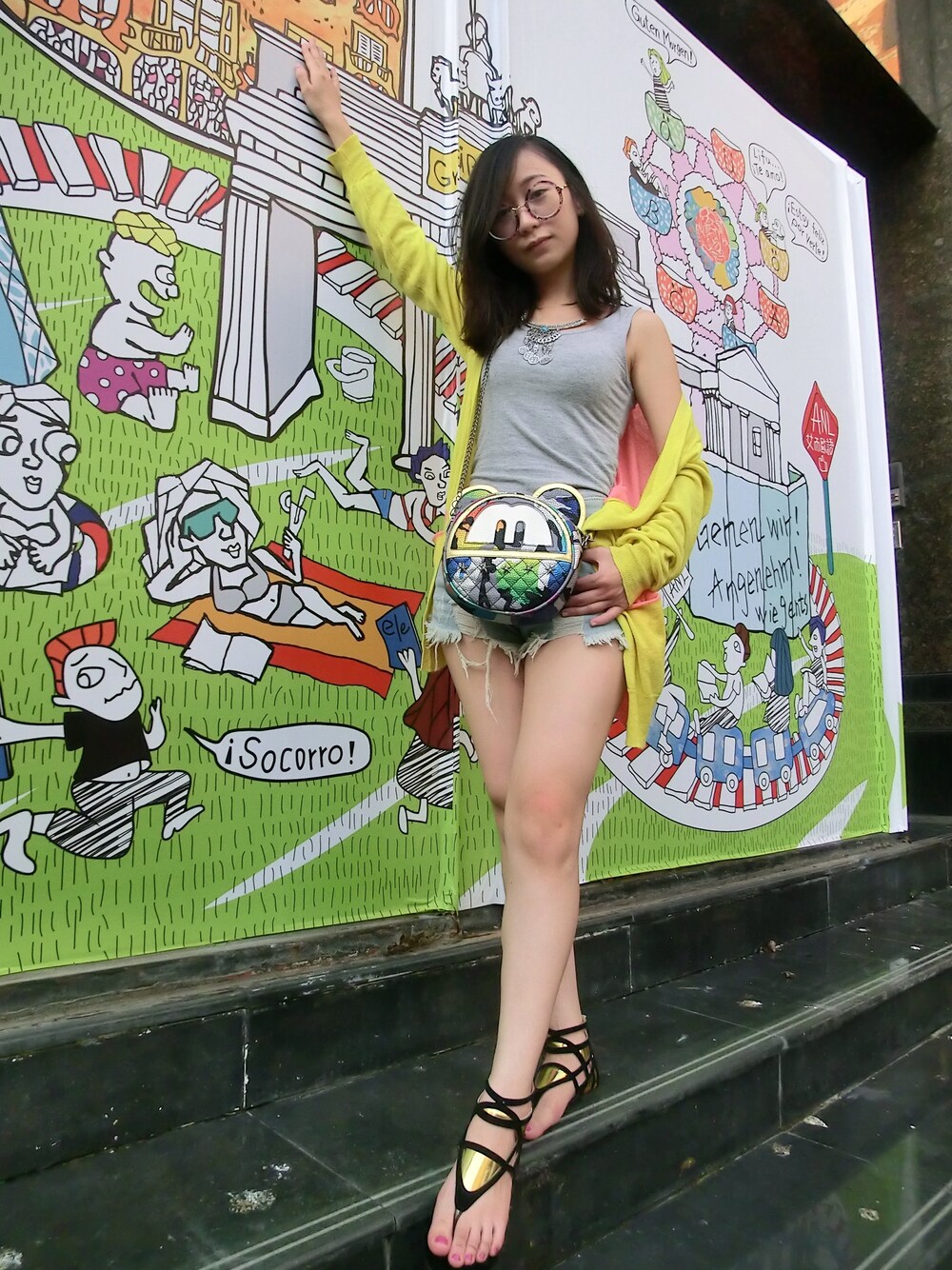 「outfit、ruby、ootd、WEARBOOKエントリー、lookbook、summer、Taiwan」｜「RUBYのアイテム（シューズ、ブラック系）」を使った、Rubyさん（レディース・157cm）の秋コーディネートの1枚目の写真