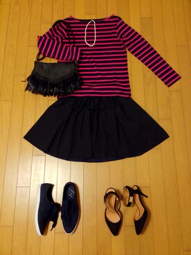 「ivory court（アイボリーコート）のアイテム（ショルダーバッグ）」を使った、ckさん（レディース・166cm）の秋コーディネート