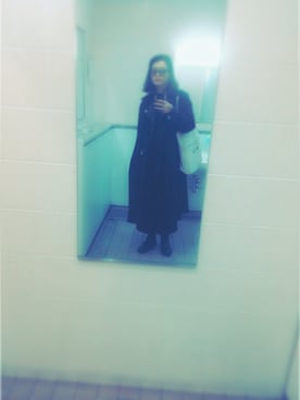 「Y's（ワイズ）のアイテム（その他アウター）」を使った、yu matsuoさん（レディース・163cm）の冬コーディネート