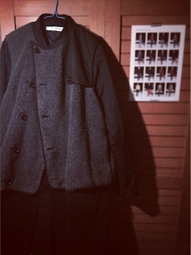 「undecorated MAN（アンデコレイテッドマン）のアイテム（その他アウター）」を使った、yu matsuoさん（レディース・163cm）の冬コーディネート