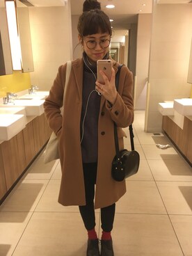 「leglazik」｜「アイテム（ジャケット/アウター）」を使った、nattynatさん（レディース・158cm）の冬コーディネート