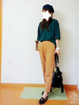 「タッセルシューズ」｜「アイテム（その他）」を使った、rinnaさん（レディース・154cm）の秋コーディネート