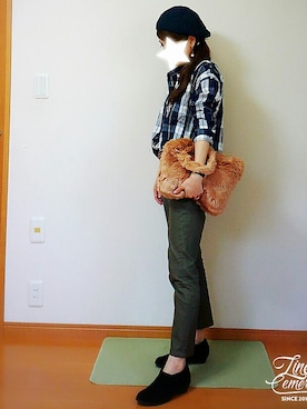 「ファークラッチ」｜「アイテム（福袋/福箱）」を使った、rinnaさん（レディース・154cm）の秋コーディネート