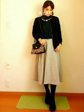 「HusHusH（ハッシュアッシュ）のアイテム（ブルゾン）」を使った、rinnaさん（レディース・154cm）の秋コーディネート