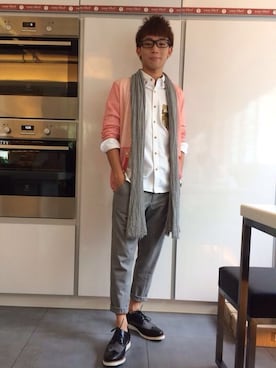 「initial（イニシャル）のアイテム（ダウンジャケット/コート）」を使った、KakiShamさん（メンズ・167cm）の冬コーディネート