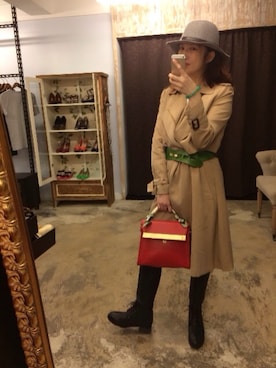 「TAIPEI」｜「アイテム（トレンチコート）」を使った、fabricさん（レディース・163cm）の秋コーディネート