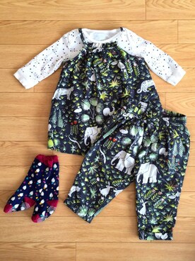 「babygap」｜「アイテム（キャミソール）」を使った、5829◡̈♥︎さん（キッズ・70cm）の冬コーディネート