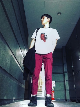 「Softmachine（ソフトマシーン）のアイテム（トップス）」を使った、Takuya  Naritaさん（メンズ・170cm）の春コーディネート