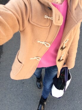 「ピンクニット」｜kaori    さん（レディース・165cm）の冬コーディネート