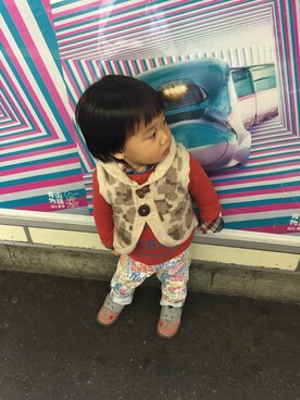 「BOOFOOWOO」｜re-oさん（キッズ・80cm）の春コーディネート