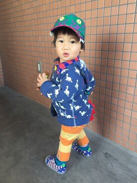 「BOOFOOWOO」｜re-oさん（キッズ・80cm）の春コーディネート