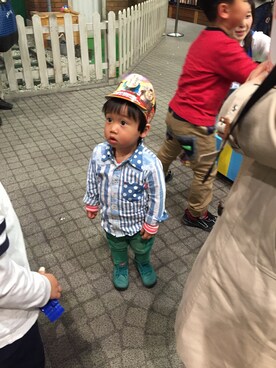 「BOOFOOWOO」｜re-oさん（キッズ・80cm）の春コーディネート