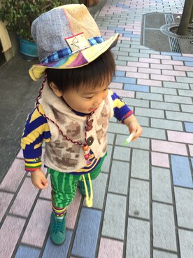 「BOOFOOWOO」｜re-oさん（キッズ・80cm）の春コーディネート