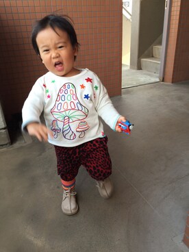 「BOOFOOWOO」｜re-oさん（キッズ・80cm）の春コーディネート