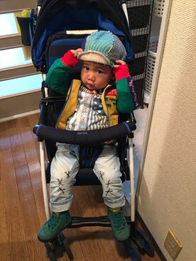 「BOOFOOWOO」｜re-oさん（キッズ・80cm）の春コーディネート