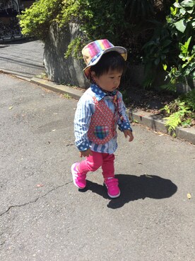 「BOOFOOWOO」｜re-oさん（キッズ・80cm）の春コーディネート