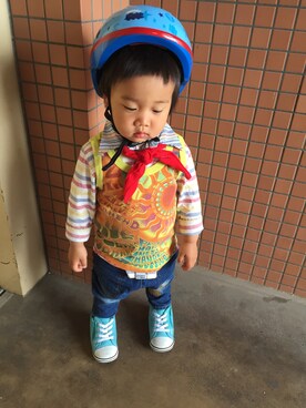 「BOOFOOWOO」｜re-oさん（キッズ・80cm）の春コーディネート