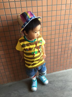 「BOOFOOWOO」｜re-oさん（キッズ・80cm）の春コーディネート