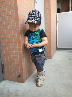 「BOOFOOWOO」｜re-oさん（キッズ・80cm）の夏コーディネート