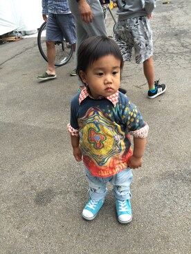 「BOOFOOWOO」｜re-oさん（キッズ・80cm）の夏コーディネート