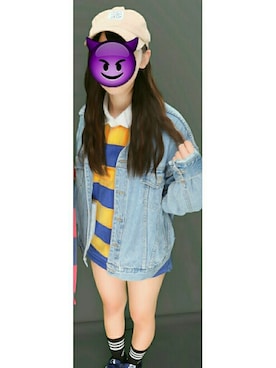 「Ralph Lauren」｜「アイテム（デニムジャケット）」を使った、#kannaさん（レディース・161cm）の秋コーディネート