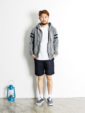 「XERO（ゼロ）のアイテム」を使った、XEROLIFEさん（メンズ・175cm）の春コーディネート