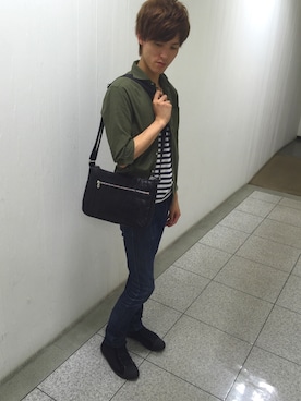 「ESSENTIAL GARMENT」｜内田さん（メンズ・182cm）の夏コーディネート