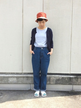 「アイテム（レッグウェア、グリーン系）」を使った、hiroさん（レディース・157cm）の春コーディネート