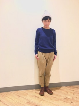 「orSlow（オアスロウ）のアイテム（パンツ）」を使った、hiroさん（レディース・157cm）の秋コーディネート