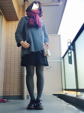 「BEAMS（ビームス）のアイテム（その他アウター）」を使った、moepさん（レディース・163cm）の冬コーディネート