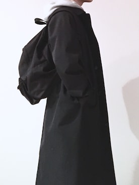 「YAECA」｜「アイテム（ステンカラーコート）」を使った、キャベツ太郎さん（メンズ・168cm）の冬コーディネート