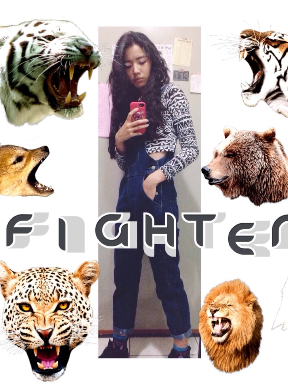 「KENZO、STYLENANDA、jeans」｜「STYLENANDAのアイテム（サロペット/オーバーオール、ブルー系）」を使った、Chen-Xin Wangさん（レディース・163cm）の夏コーディネートの1枚目の写真