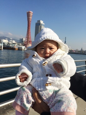 「赤ちゃん」｜「アイテム（ブルゾン）」を使った、あやみんさん（キッズ・60cm）の冬コーディネート