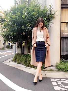 「YANUK（ヤヌーク）のアイテム」を使った、クロエさん（レディース・163cm）の冬コーディネート