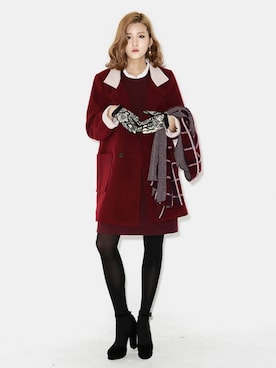 「シアータイツ」｜bluepopsさん（レディース・170cm）の冬コーディネート